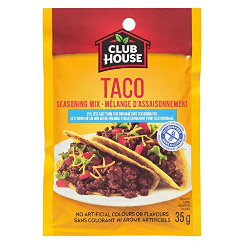 Club House Mélange à assaisonner, Taco, Moins de sel, 35 g