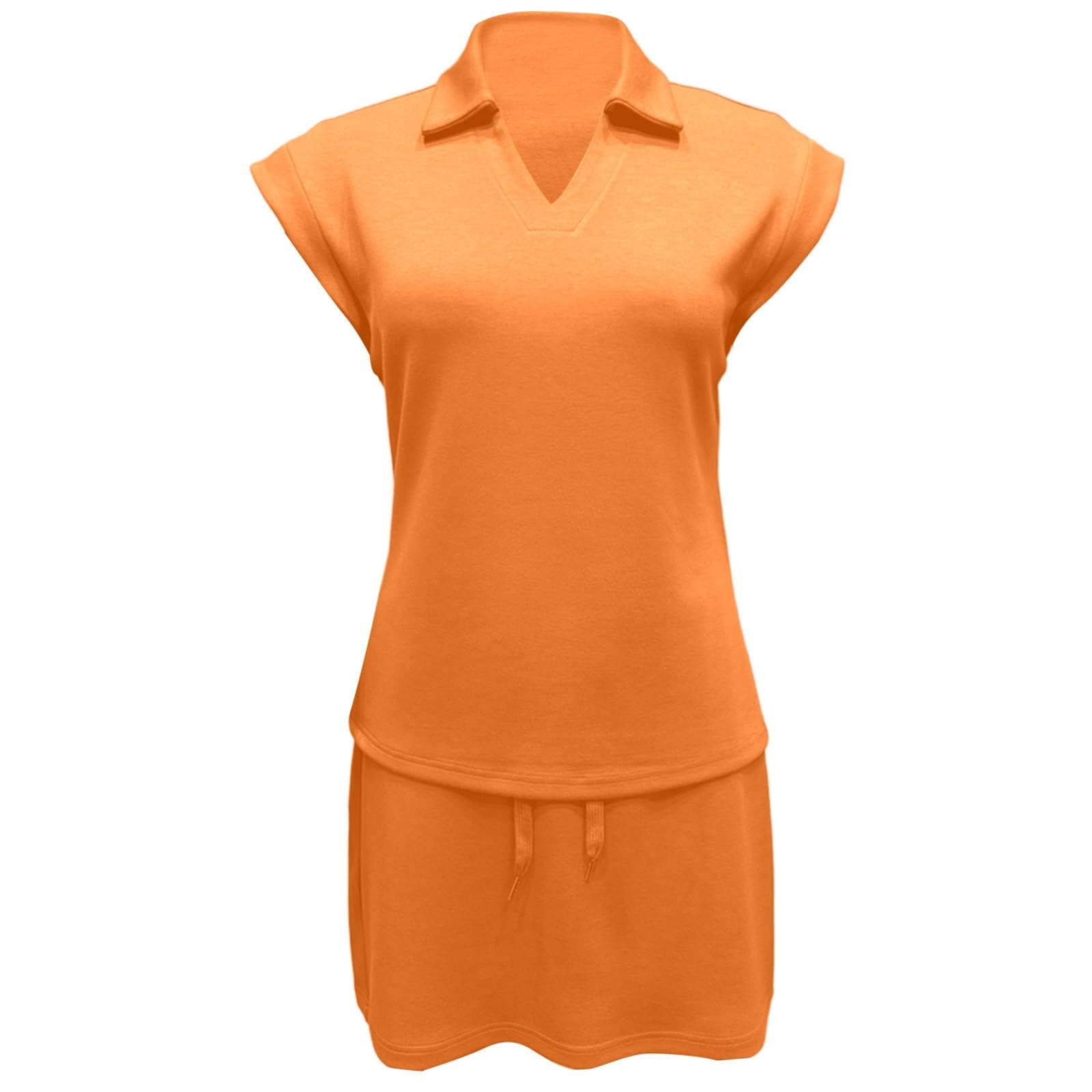 Rock Damen Sportliches Outfit mit Rockanzug für Damen mit kurzen Ärmeln klassischem Kragen. Ideal für sportliche Aktivitäten im Frühling Sommer. Pflegeleicht moderner Stil.