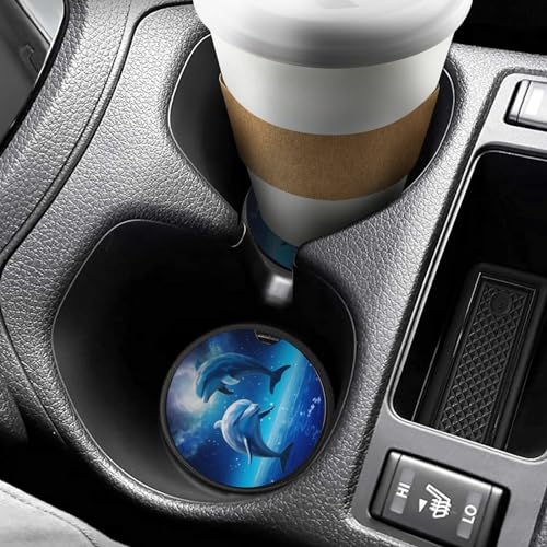 4PCS Portavasos para Auto - Delfines Noche Estrellada Universal miniatura 6