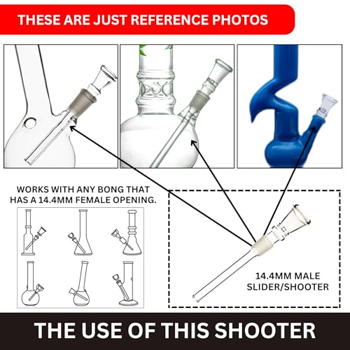 Image of OutonTrip Glass Shooter Bong Accessory | Male Shooter - Pack of 2 | 14.4mm Slider for Waterpipe Bongs