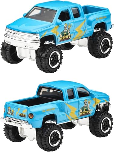 Image of Matchbox 1:64 Scale Chevy Silverado 4x4 Scotty's Power and Wares for 3 Years & Above 05 /05 (Blue)