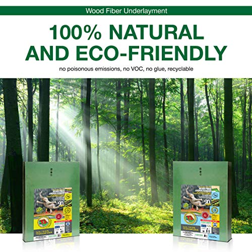 Wood Fiber Flooring Underlayment – 3MM | 1/8 Inch | 270 Sq Ft – for Laminate, Vinyl, LVT, LVP Hardwood Floor | Natural Sound Insulation Barrier - Thumbnail 4