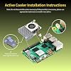 iRasptek Basic kit for Raspberry Pi 5 2GB RAM Includes Active Cooler and Pi5 Case