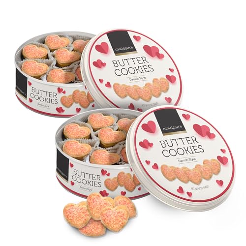 Mattigan's Danish style Butter Cookies, Pink Heart Shape, 2-Pack, 12 oz