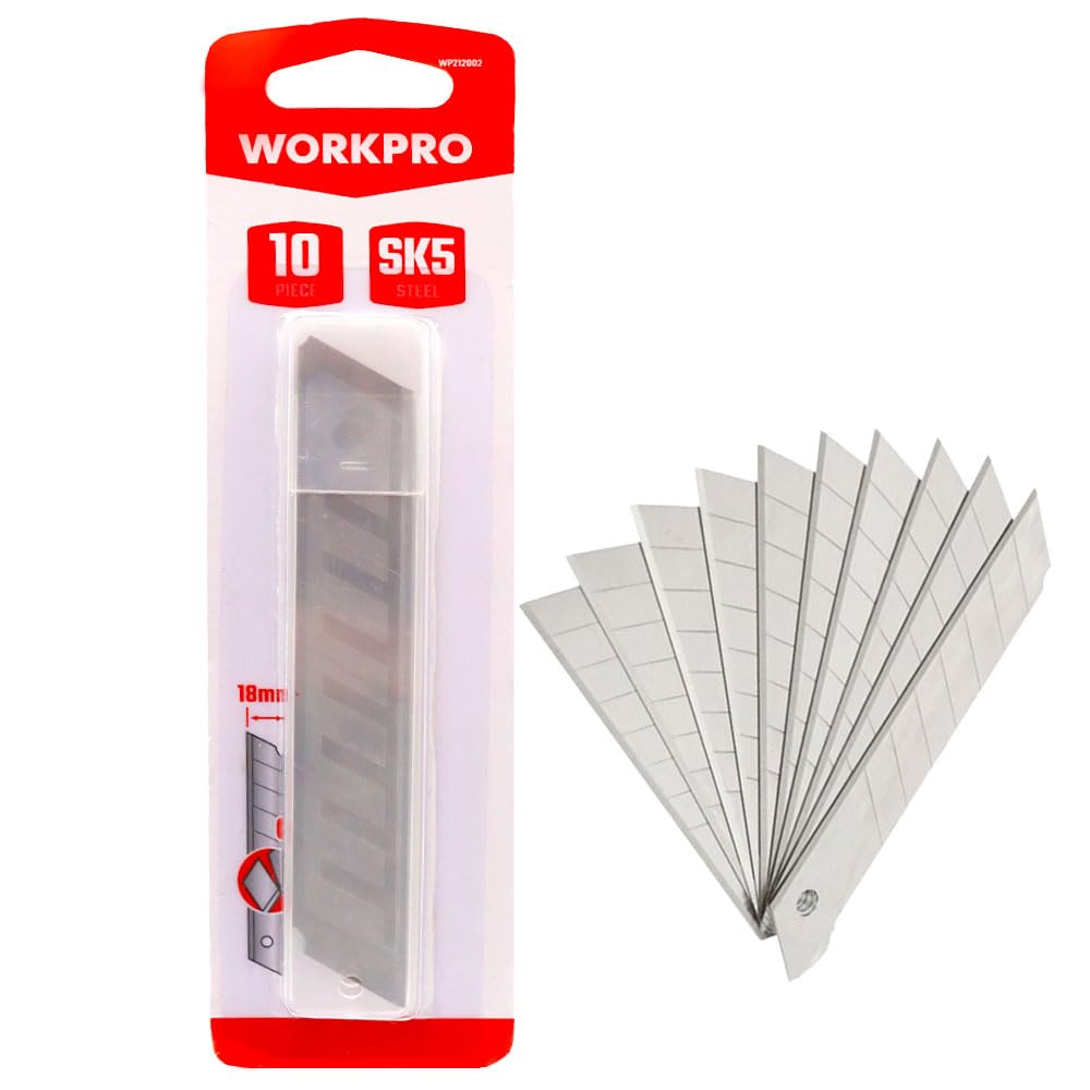WorkPro WP212002 18 mm 10’lu Maket Bıçağı Yedeği