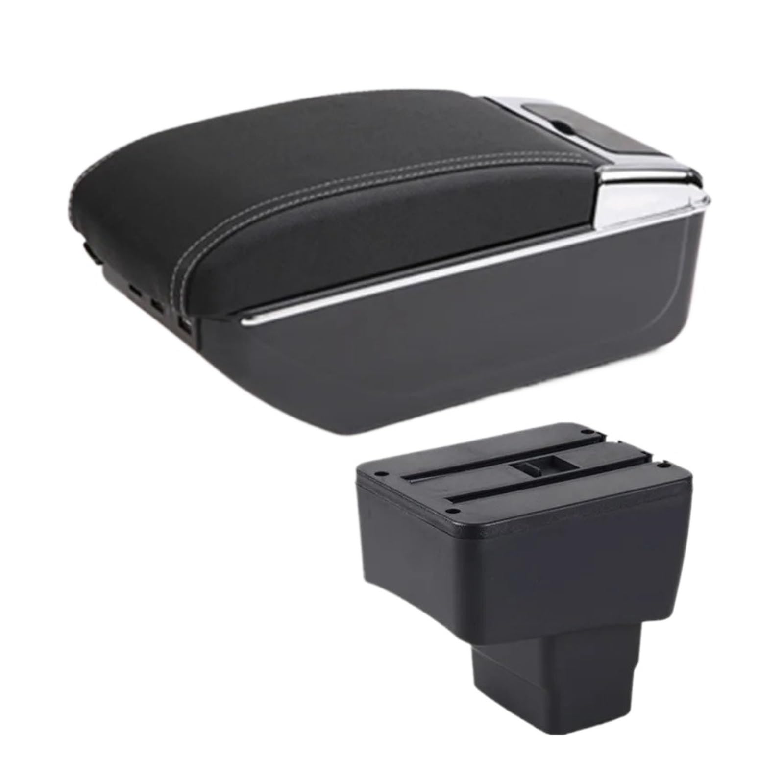 UMDJJU For Mazda 2 For Skyactiv For Version For Cx3 For CX-3 Armrest Box Car Storage Dedicated Retrofit Accessories Car Centre Console Armrest Box(D3 white line 7USB)