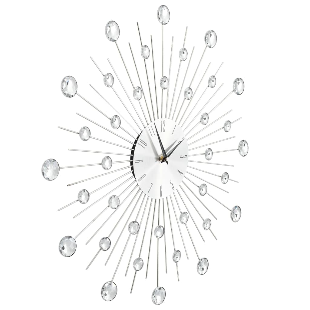 Reloj de pared de cuarzo de 50 cm, marco de aluminio, diseño moderno, esfera analógica silenciosa, funciona con pilas, para salón, cocina, oficina, dormitorio, pasillo, comedor, baño