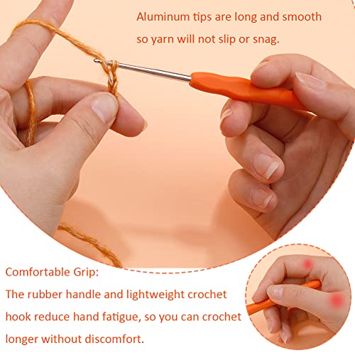 Image of Crochet Hook, 2.5 mm Ergonomic Crochet Hook, Crochet Needles for Arthritic Hands, Knitting Needles with Soft Handle Beginners and Experienced Hobbyists (2.5 mm)