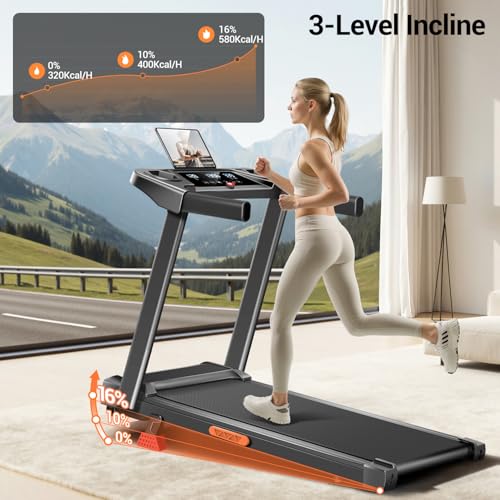 Folding Treadmill with Auto Incline