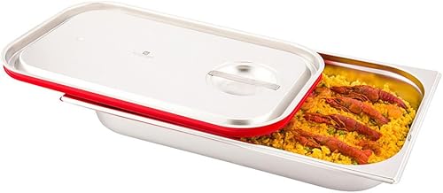 Miniatura 8 de Restaurantware Solo tapa tapa de sartén de mesa de vapor Met Lux One Sixth, 1 tapa de sartén de hotel de viaje, sello de silicona a prueba de fugas