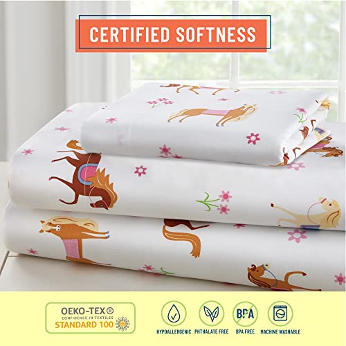 Wildkin Kids 100% Cotton Fitted Crib Sheet For Boys And Girls, Crib Sheets Measures 52 X 28 X 8 Inches, Kids Crib Sheets With Super Soft And Breathable Material (Horses) #TOP2