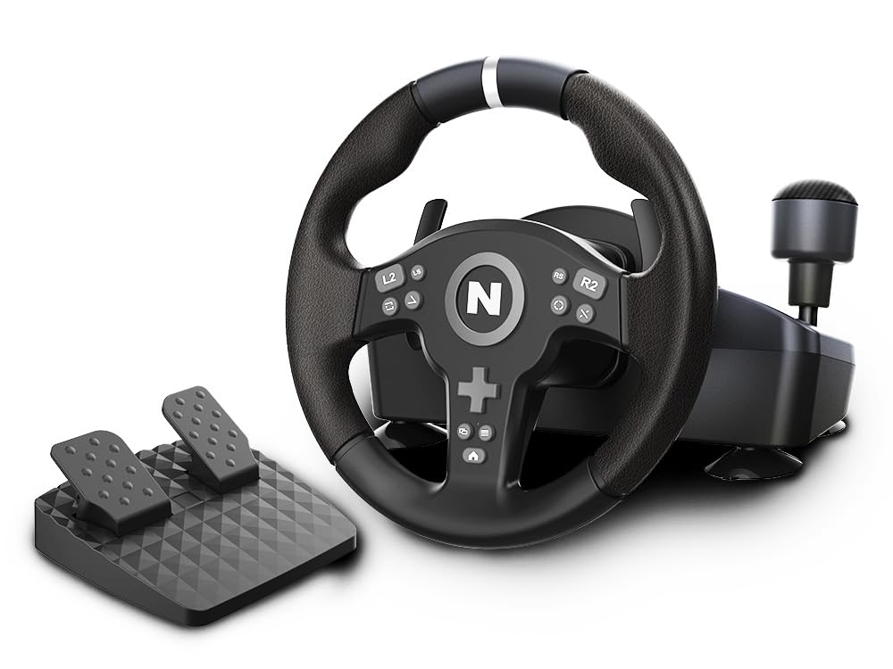 Sponsored Ad - Nitho Drive Pro V200 Gaming Steering Wheel with Pedals and Shifter, 270° Racing Wheel for PC, PS4, Xbox One, Xbox Series X/S, Driving Car Simulator with Vibration and Integrated Shifter