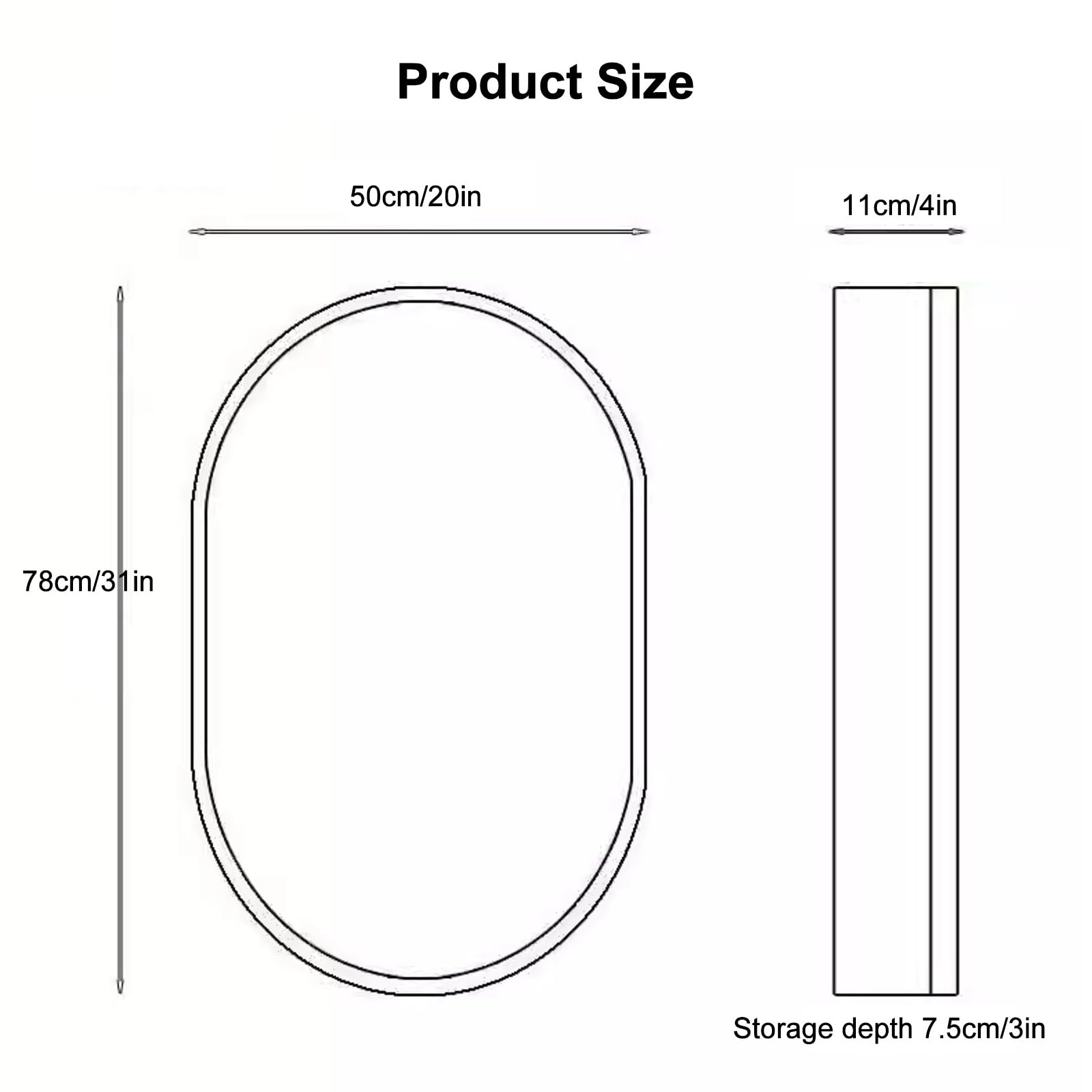Botiquín con espejo, organizador de almacenamiento de madera arqueado montado en la pared para baño, sala de estar y dormitorio, ideal para inodoros y espacios compactos