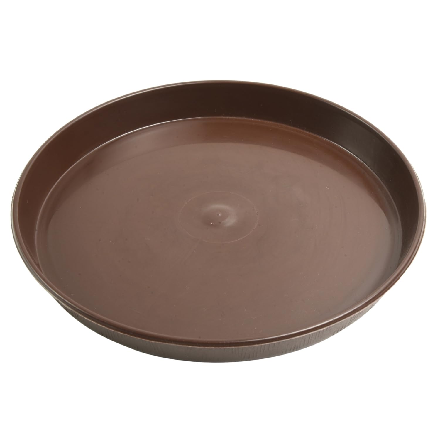 B2C Wood-Textured Plastic Plant Saucer Tray – Round Drip Tray with Matte Finish, Durable & Waterproof Pot Base for Indoor/Outdoor Use (Brown, 32cm)
