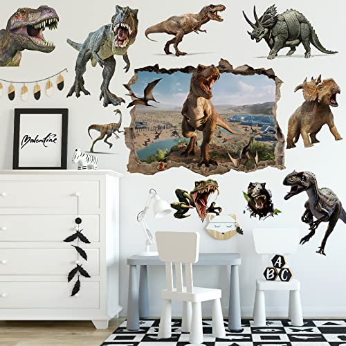 Vinilos decorativos de dinosaurios 10 piezas miniatura 5