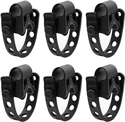ASENDIWAY 6Pcs/Set Bike Rack Straps Replacement Bicycle Hitch Strap Cradle Bike Carrier Mount Rubber Strap Black Spare Hooks Car Racks Accessories Truck Hitch Fit 1\" Diameter Tubes