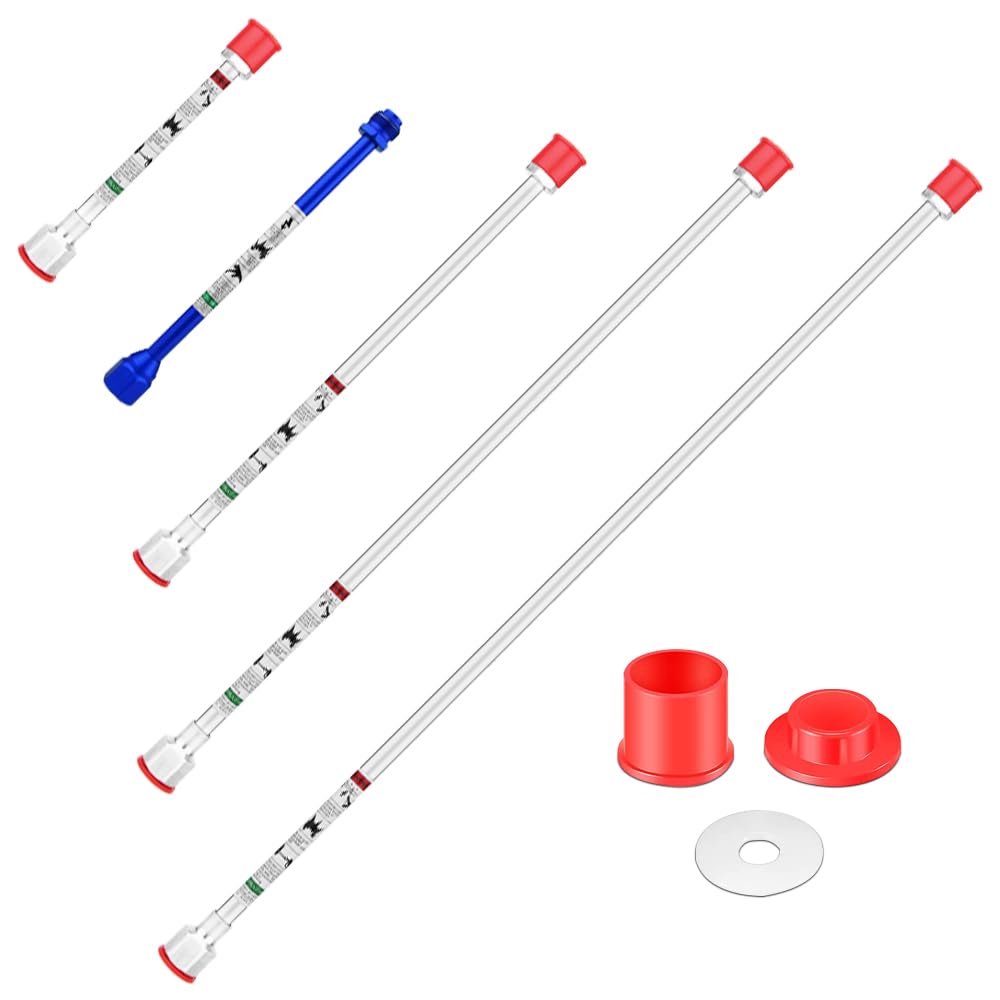 Juego de 5 postes de extensión, extensiones de punta de pistola de pulverización sin aire, poste de extensión de punta de pistola de pintura sin aire, para varita de pistola de pintura