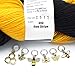 Honey Bee Knitting Stitch Markers with Storage Tin | Ring Style Closed Rings | Bee & Honeycomb Charms for Knitters | Gift for Yarn Lovers | Handmade by Pretty Warm Designs