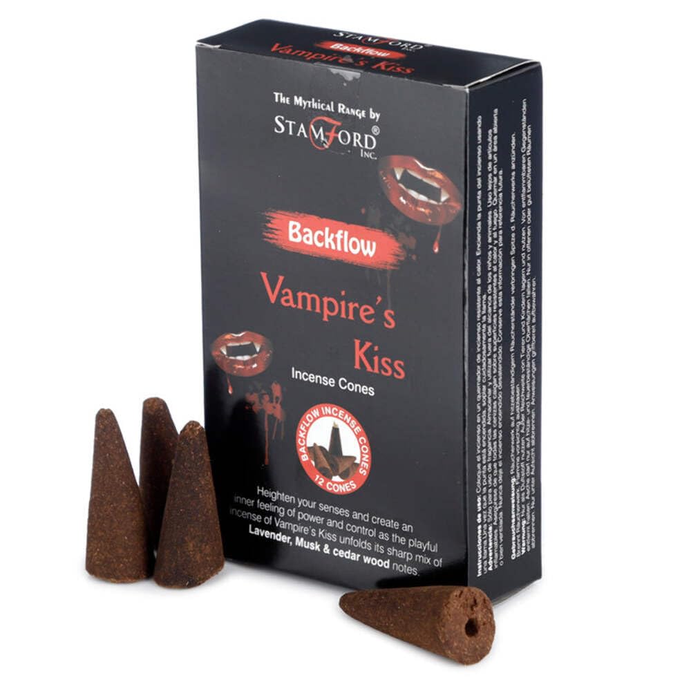 Stamford 37484 Backflow Incense Cones Vampires Kiss - Spiritual Incense Cone - Zen Meditation Gifts - Organic Cone Insence - Insense - Mythical - Incense Burner Cones - Scented Cones