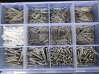 KT Hardware Solutions Multipurpose 855 Pieces Home DIY Kit Including Steel Nails/Headless Panel Pins and Steel Screws