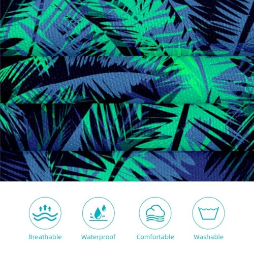 Lot de 2 tabliers de cuisine motif palmier tropical avec broches