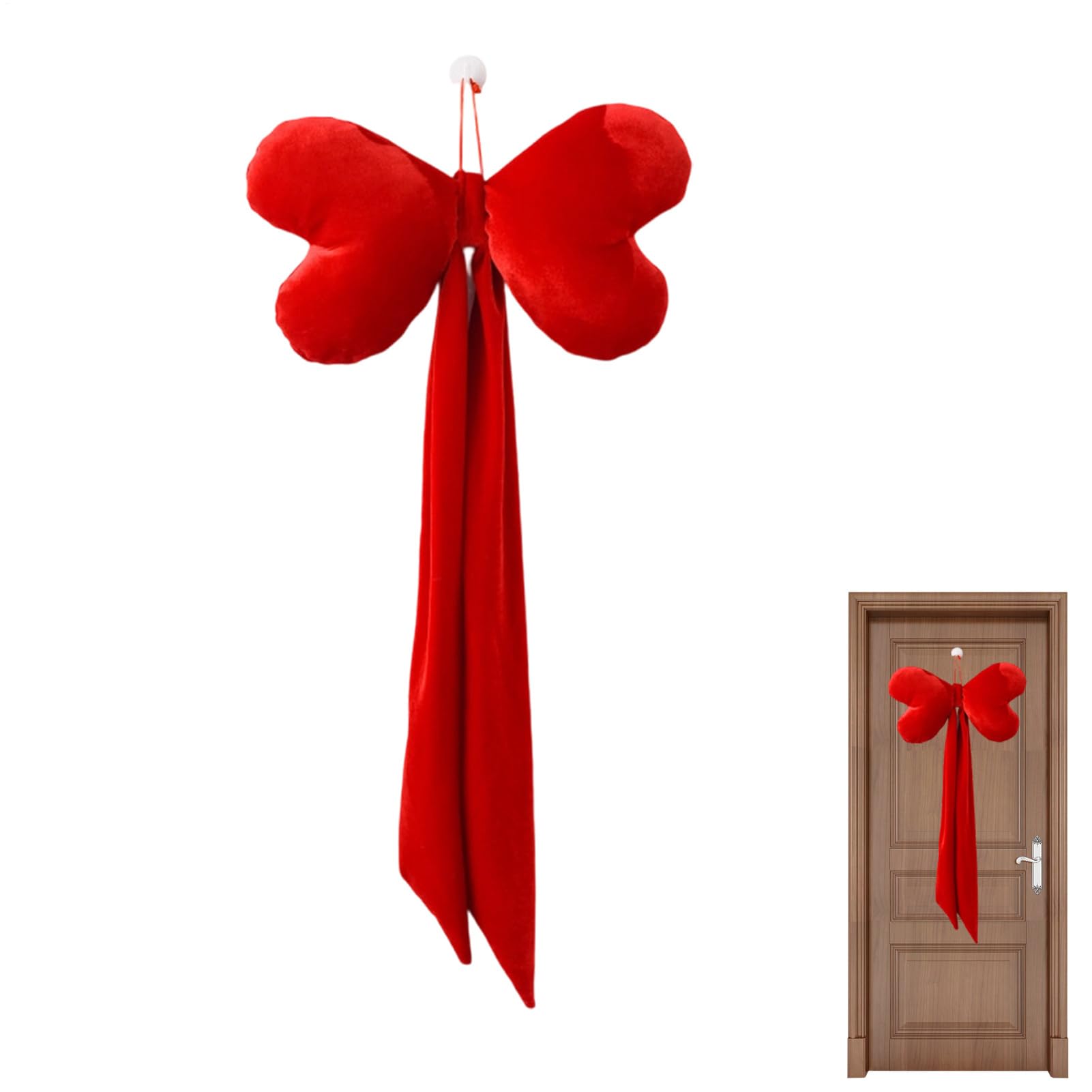 Decoración de terciopelo premium gran adorno colgante elegante para salones y bodas