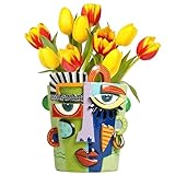 Abstract Face Planters Pots, Unique Head Planter for Indoor Plants, Funny Face Flower Pot, Cute Abstract Art Flower Vase with Facial Expressions, Unique Planter Head Pot for Home Decor(Classic,S)