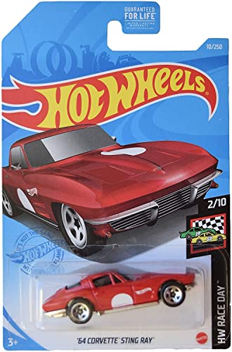 Hot Wheels 64 Corvette Sting Ray rojo escala 1:64