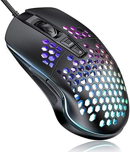 BENGOO RGB Gaming Mouse, Wired USB Mouse with Light-weight Honeycomb Shell, 7200 DPI Adjustable, 7 Programmed Buttons, Ergonomic Optical Laptop Gamer Gaming Mice for Home windows PC Laptop computer BENGOO RGB Gaming Mouse, Wired USB Mouse with Light-weight Honeycomb Shell, 7200 DPI Adjustable, 7 Programmed Buttons, Ergonomic Optical Laptop Gamer Gaming Mice for Home windows PC Laptop computer