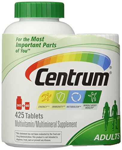 Centrum Multivitamin for Adults (425 TOTAL TABLETS including a bonus travel size bottle) Centrum Multivitamin for Adults (425 TOTAL TABLETS including a bonus travel size bottle)