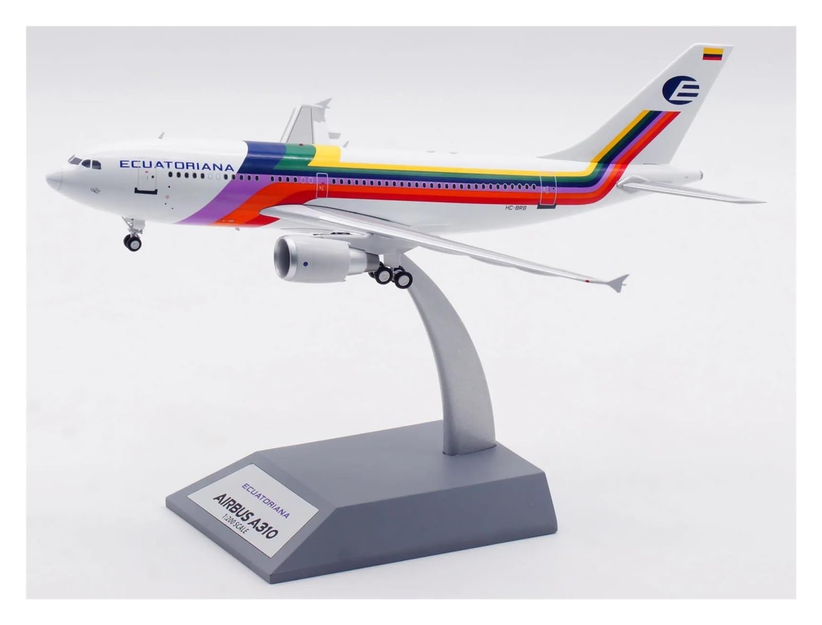 Irplane Model samolotu zabawka Model samolotu IF310EU0123 INFLIGHT 1:200 ECUATORIANA linia lotnicza A310-300 Diecast samolot Model odrzutowca HC-BRB