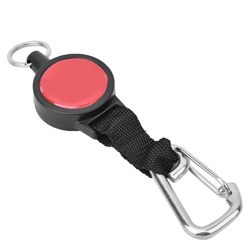 Alomejor Edelstahl Scuba Console Retractor Hochleistungsschlüsselring mit Schnellverschluss Tauchzubehör