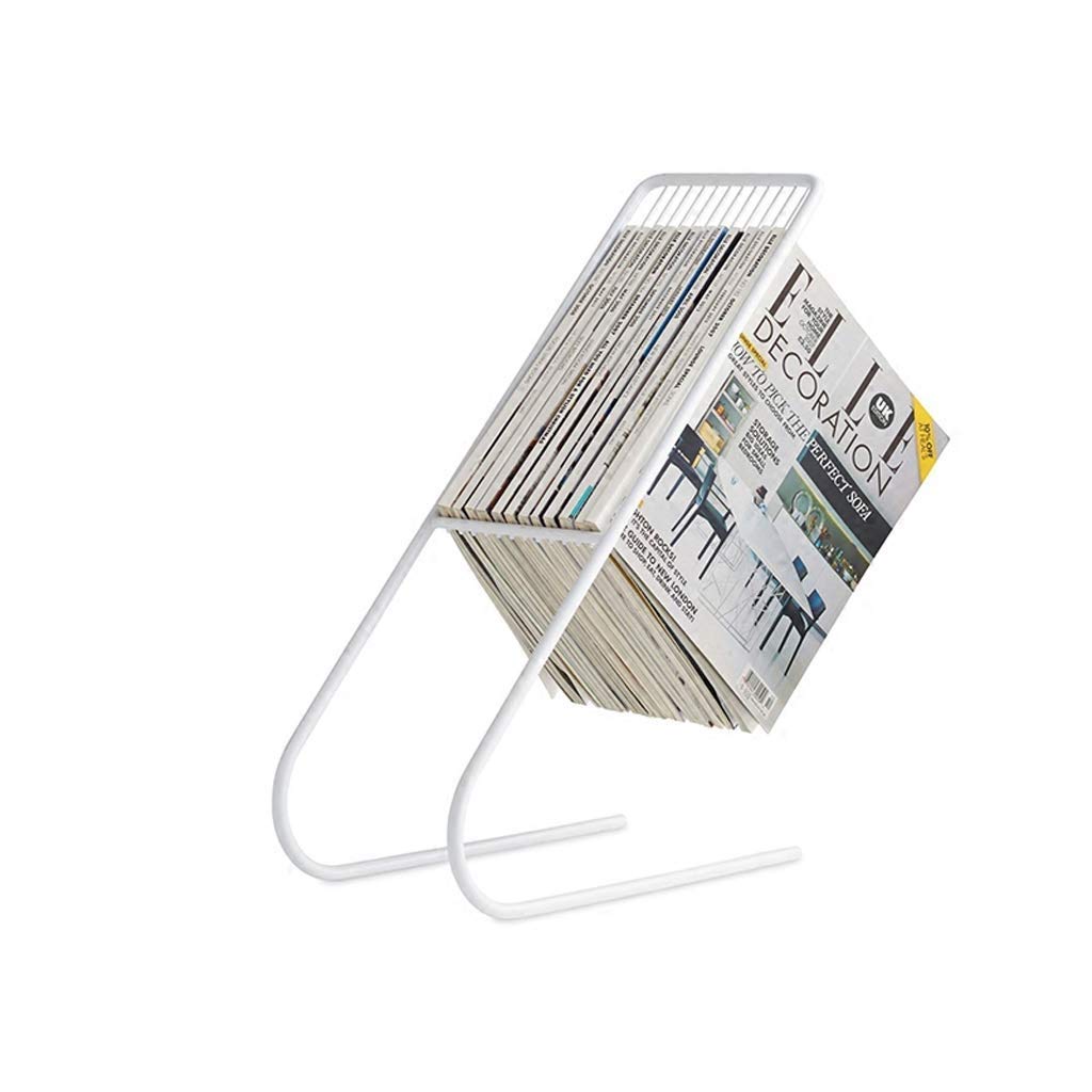 TIANQIHAO Bookshelf, File Rack, Floor-Standing Bookshelf Wrought Iron Magazine Rack Bookshelf, File Rack, Next To The Sofa Magazine Rack