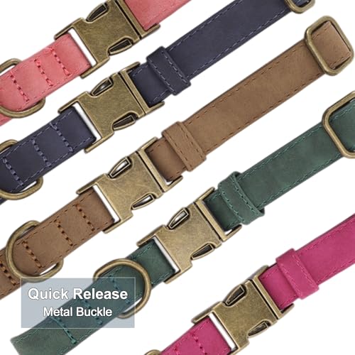 Collar para perro mediano ajustable y durable azul miniatura 5