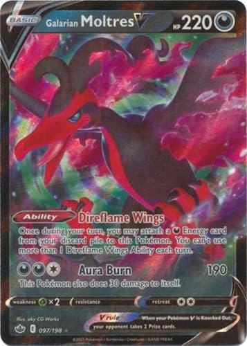 Galarian Moltres V - 097/198 - Ultra Rare - Sword & Shield - Chilling Reign