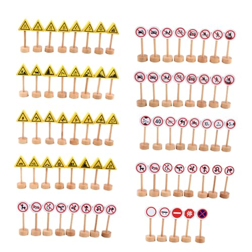 Jeu éducatif précoce avec panneau signalisation en bois pour apprentissage de la route enfant