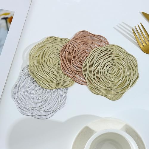 Set de table rose résistant hautes températures avec dessous de verre isolant