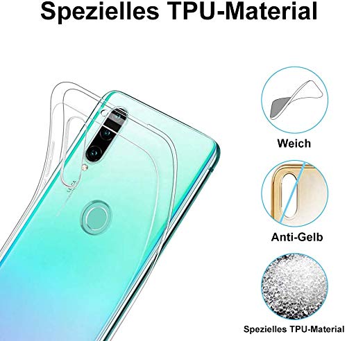 HopMore Cover per Huawei P30 Lite Trasparente Silicone con Disegni TPU Morbido Custodie Huawei P30 Lite Belle Trasparenti Antiurto Case Sottile Slim Caso Molle - Piccola Ragazza