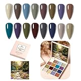 NovaCharm Solid Gel Nail Polish - Mud Gel Cream Nail Polish - 16 Colors Solid Gel Polish - Glossy Solid Nail Gel Polish - Oil Painting Solid Nail Polish - Solid Cream Gel Manicure Palette