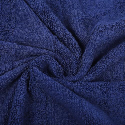 Image of 100% Cotton Towel | 510 GSM, Quick Dry, Soft & Super Absorbent, Fade-Resistant | for Men & Women | Bath, Gym, Sport Large Size Towel (70X140 cm), Pack of 2, Jubliee Navy
