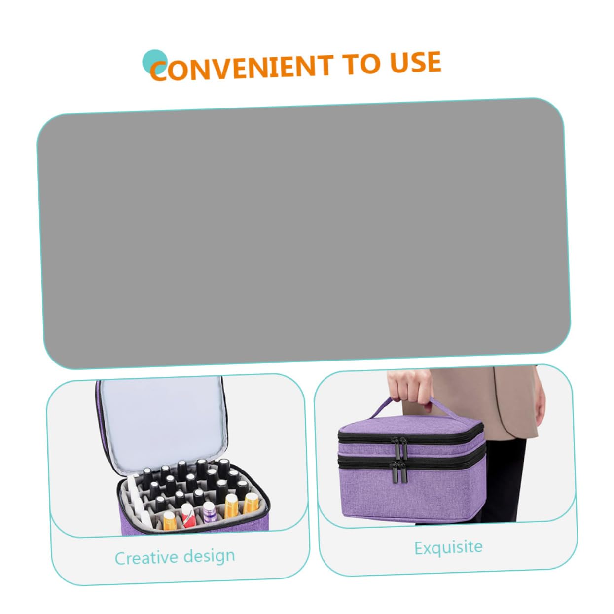 Nail Polish Organizer Case Handle Essential Oils Holder Essential Oils Pouch Compartment Bag