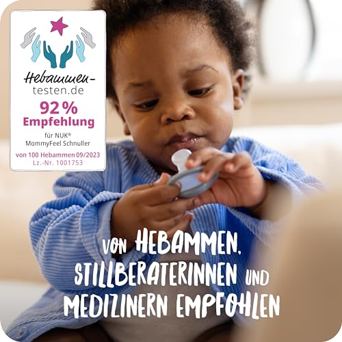 NUK MommyFeel Babyschnuller | 0−9 Monate | stillfreundliche Sauger | BPA-freies Silikon | Greige & Sandstone | 2 Stück 4