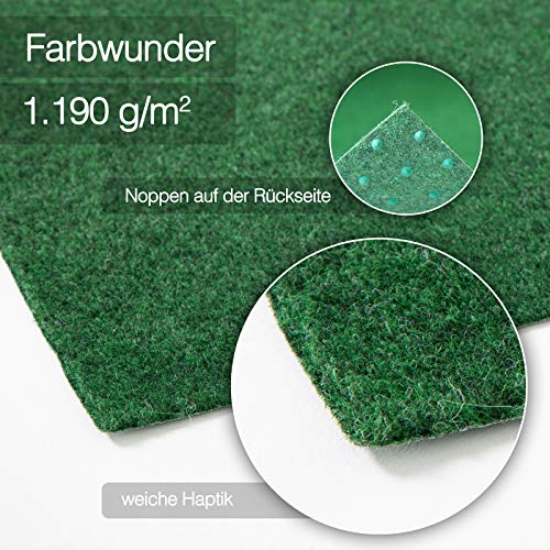 Miniatura 2 de Floordirekt Alfombra De Césped Farbwunder Pro Alfombra De Balcón Alfombra De Césped Artificial Para Terraza, Balcón Y Ocio, Disponible En 6 Colores 100 X 1000 Cm, Verde
