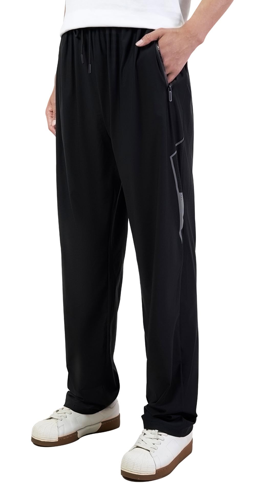 LBL Men's Sweatpants Stretch Lightweight Quick Drying Summer Pants with Zipper Pockets