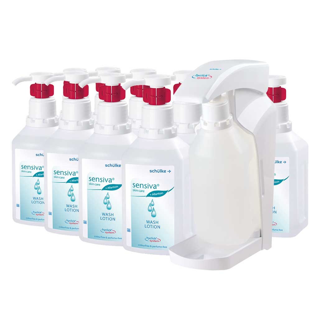  Schülke 10x 1000 ml Sensiva® Washlotion hyclick + 1x hyclick®-Spender - Ideal für sensible Haut in der ganzen Familie
|