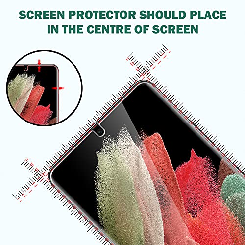 Egv [3 Pack] Compatible For Samsung Galaxy S21 Ultra 6.8-Inch, [Not Glass] Flexible Screen Protector [Support Fingerprint Unlock] Bubble Free [Easy Installation Tool] #TOP2