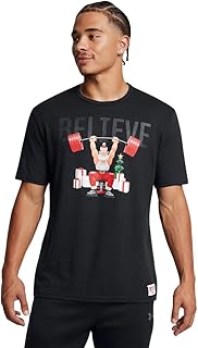 Mens Project Rock Red One Believe Short Sleeve T Shirt
