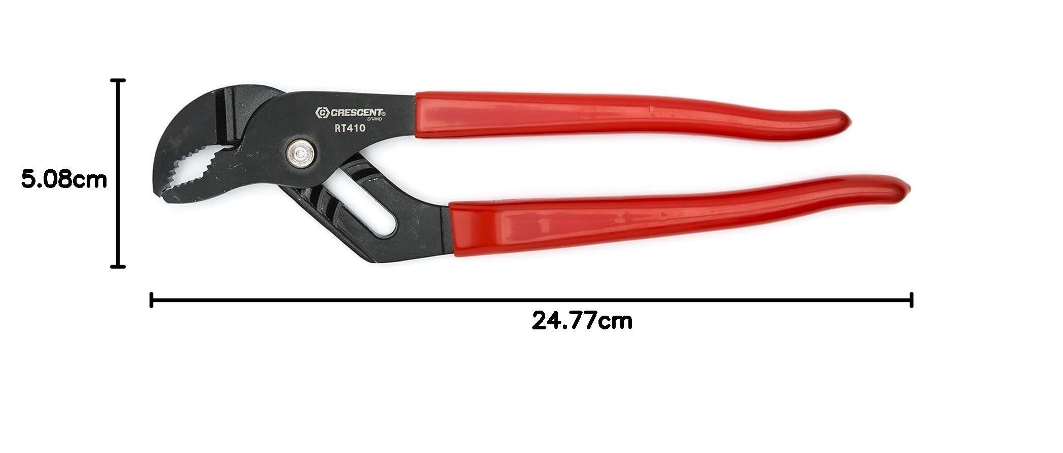 Crescent RT410CVN Alicates de Lengüeta y Ranura de 254 mm con Mordaza en V, óxido Negro