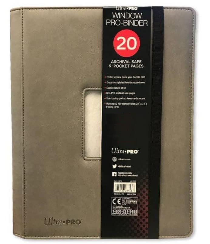 Amazon.com: Ultra Pro Premium PRO-BINDER Padded Leatherette 9-Pocket Album  with Center Window for Pokemon, YuGiOh, Magic Cards and Photocards! Also  for Baseball & Sports Cards! : Office Products