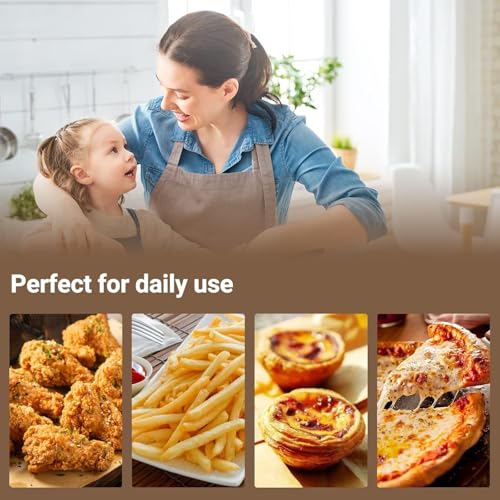 Image of Air Fryer Paper Sheets 8 Inch (100 Pcs) | Disposable Air Fryer Liners | Oil-Proof Non-Stick Parchment Paper for Air Fryer, Microwave & Baking | Heat Resistant, Easy to Use Cooking (Round)